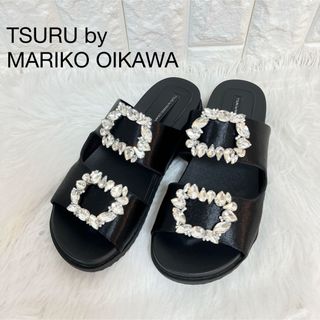 ツルバイマリコオイカワ(TSURU by Mariko Oikawa)の美品♡TSURU by MARIKO OIKAWA ビジューバックル　サンダル(サンダル)