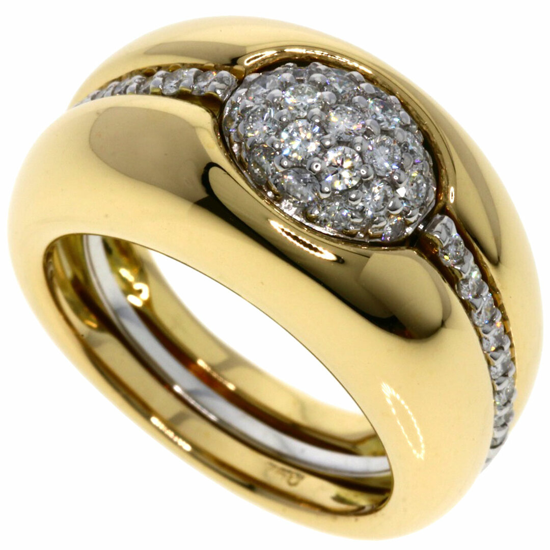 SELECT JEWELRY ブルートパーズ ダイヤモンド リバーシブル リング・指輪 K18YG レディース レディースのアクセサリー(リング(指輪))の商品写真