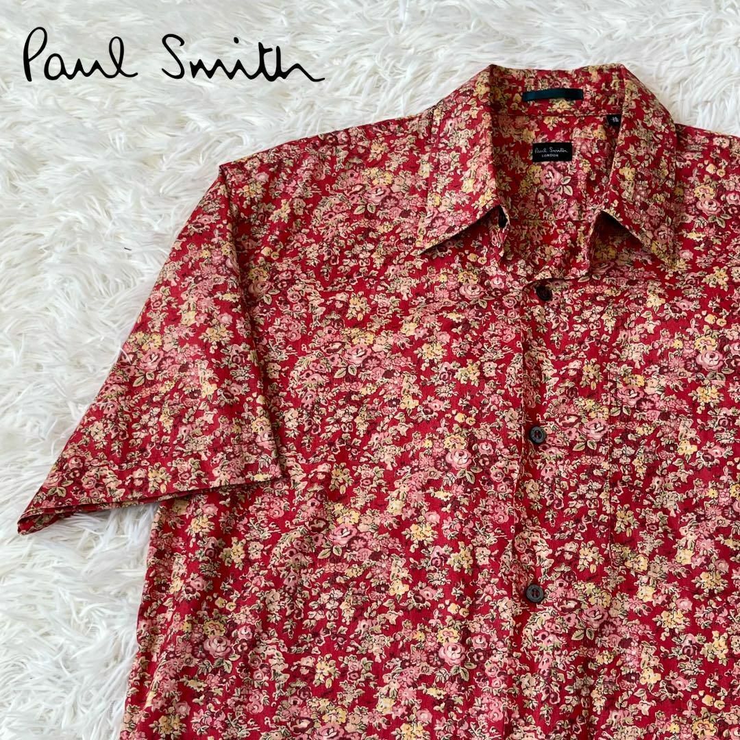 Paul Smith(ポールスミス)の人気　PaulSmith ポールスミス　イタリア製　花柄　アロハ　半袖　シャツ レディースのトップス(シャツ/ブラウス(半袖/袖なし))の商品写真