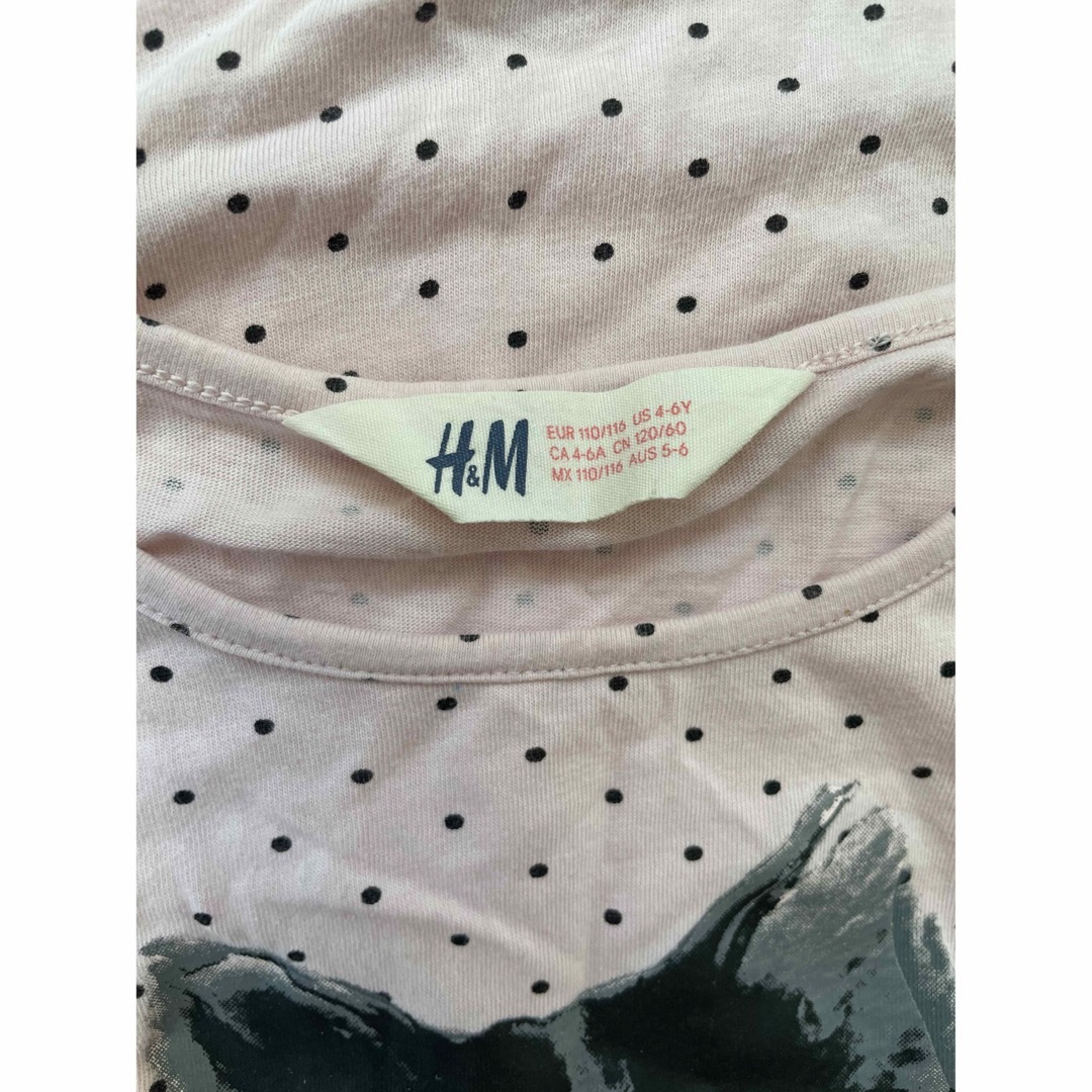 H&M(エイチアンドエム)のH&M ピンクドットワンピース キッズ/ベビー/マタニティのキッズ服女の子用(90cm~)(ワンピース)の商品写真