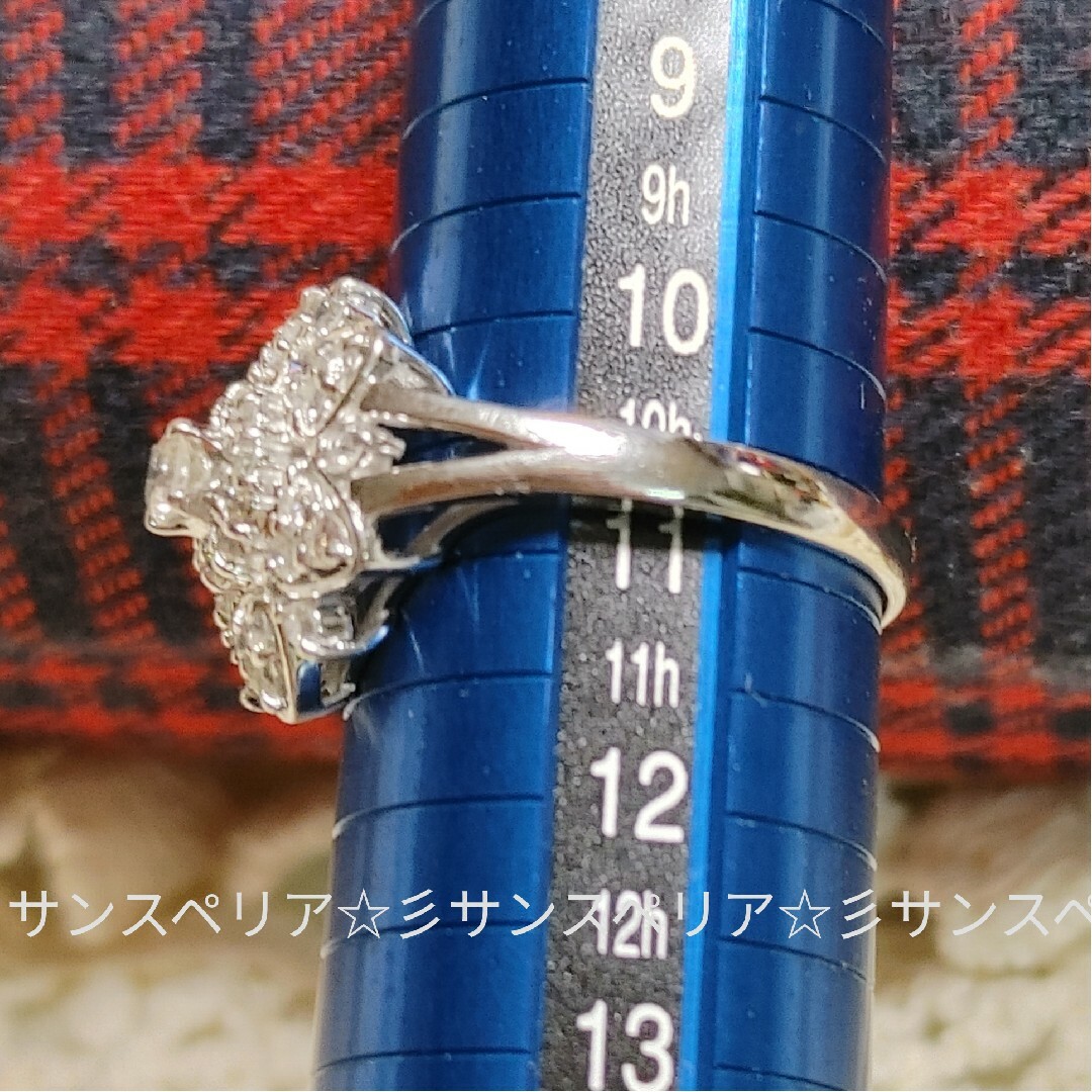 Pt900 ダイヤモンド 0.55ctダリアのフラワーリング レディースのアクセサリー(リング(指輪))の商品写真