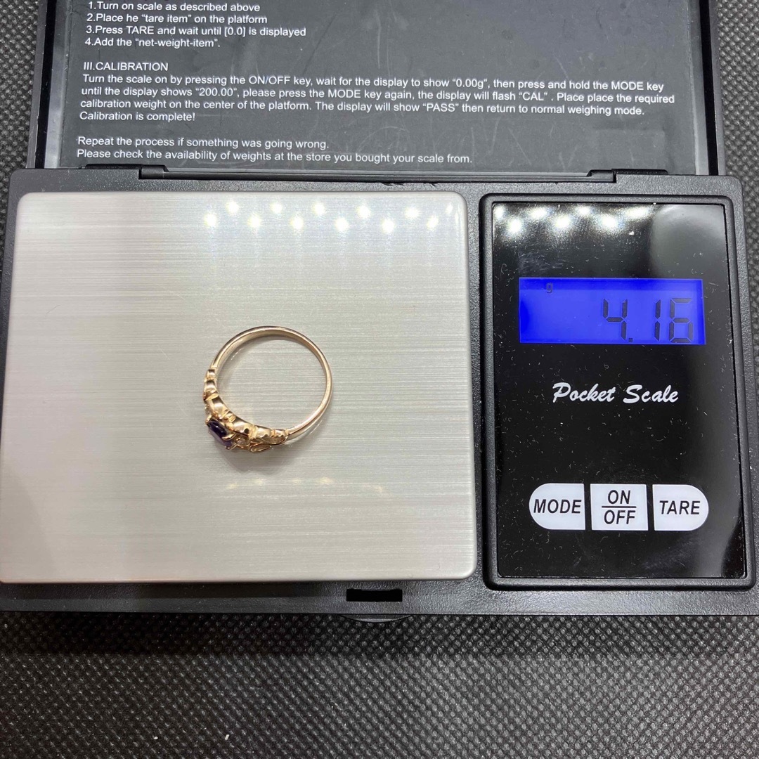 即決 K18 ピンクゴールド 0.04 リング 指輪 レディースのアクセサリー(リング(指輪))の商品写真