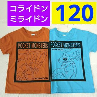 120 新品タグつき 最新ポケモンTシャツ 半袖Tシャツ コライドン ミライドン