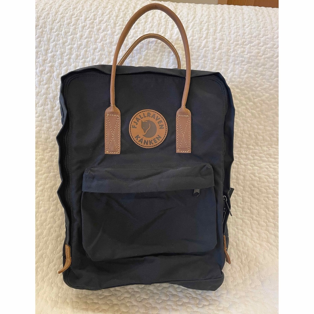 FJALLRAVEN KANKEN(フェールラーベンカンケン)のカンケン　リュック　フェールラーベン　No.2 ブラック　レザー レディースのバッグ(リュック/バックパック)の商品写真