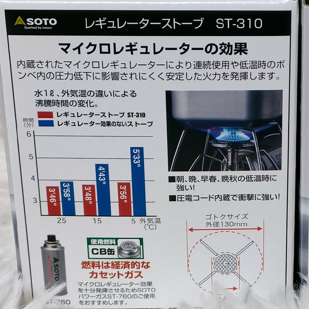 SOTO(ソト)の新品未使用☆新富士バーナー SOTO ソト レギュレーターストーブ ST-310 スポーツ/アウトドアのアウトドア(調理器具)の商品写真