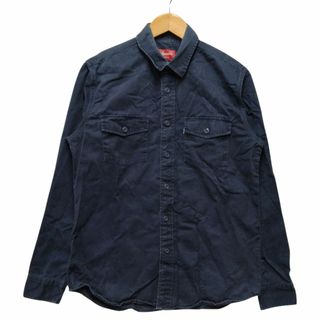 シュプリーム(Supreme)のSUPREME シュプリーム Work Shirt コットン ワーク シャツ ネイビー サイズM 正規品 / Z2097(シャツ)