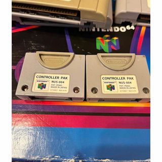 ニンテンドウ64(NINTENDO 64)のNintendo64 コントローラーパック×2(家庭用ゲームソフト)