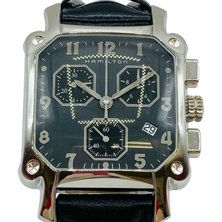 ハミルトン(Hamilton)の◎◎HAMILTON ハミルトン ロイド クロノグラフ クォーツ メンズ 腕時計 H194120 ブラック(腕時計(アナログ))