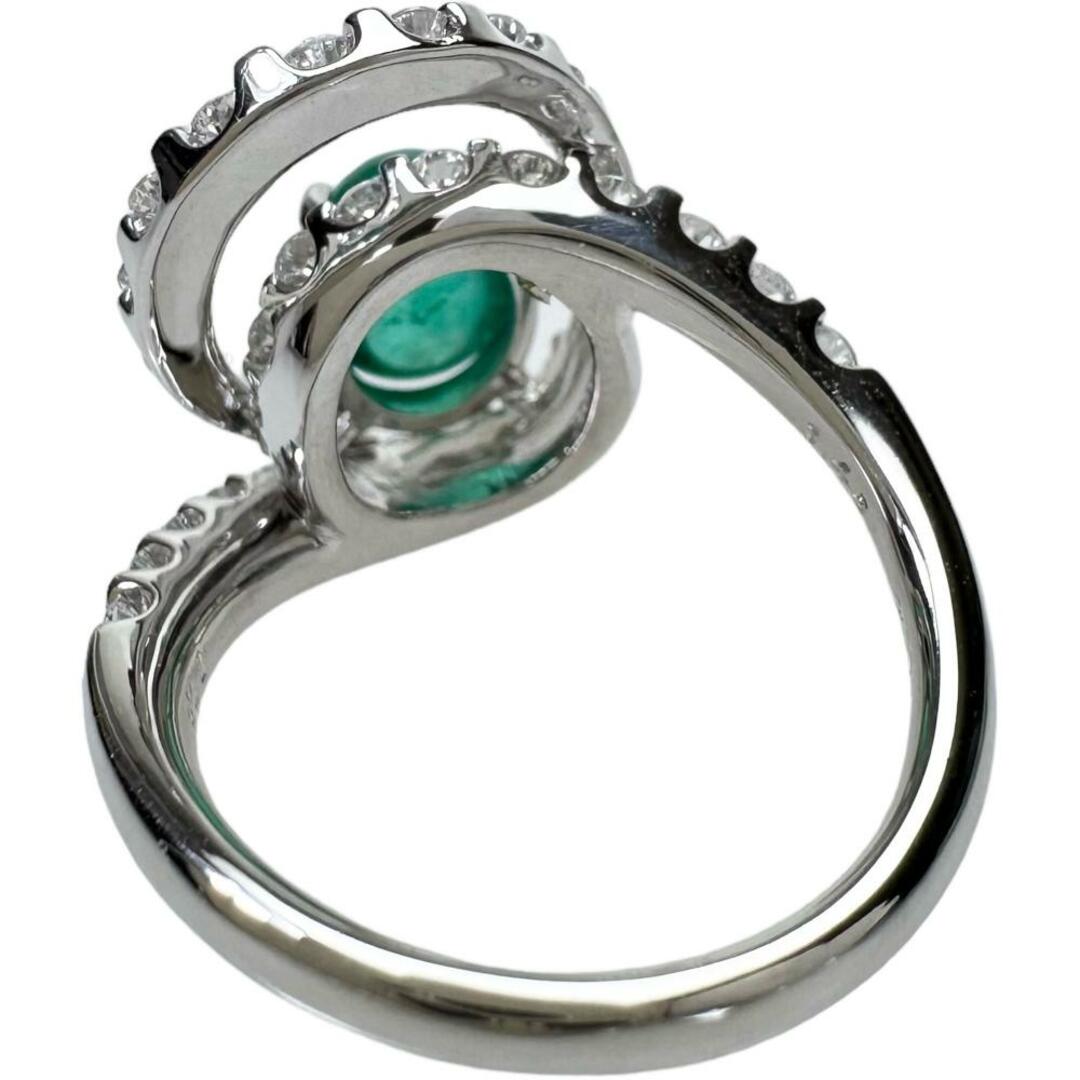 リング・指輪  Pt900 カボションカットエメラルド レディースのアクセサリー(リング(指輪))の商品写真