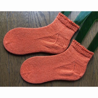 手編み靴下, シンプルな靴下, ハンドメイド靴下, 毛糸の靴下(レッグウェア)