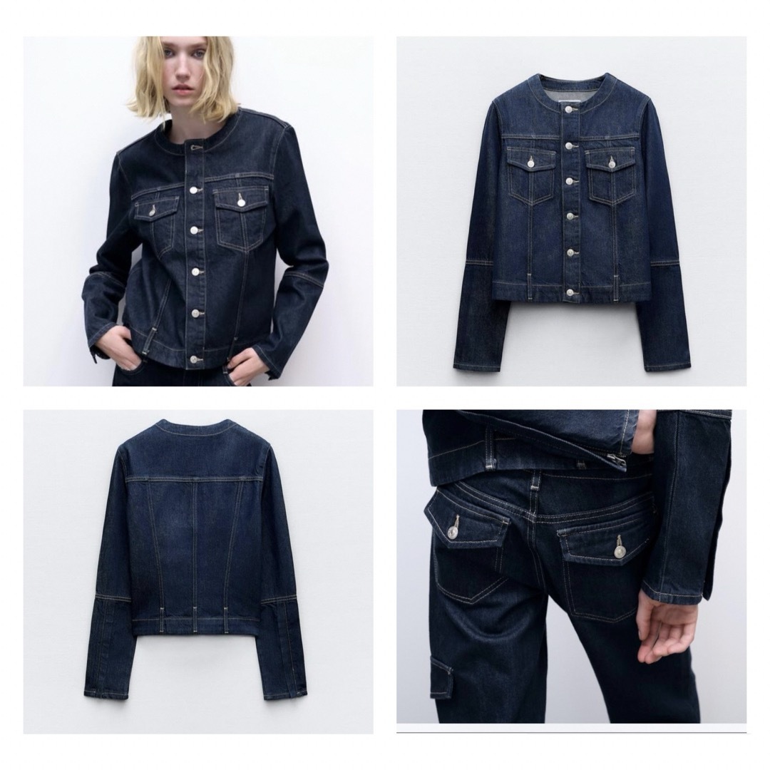 ZARA(ザラ)のZARA trfデニムジャケット　Sサイズ　完売品 レディースのジャケット/アウター(Gジャン/デニムジャケット)の商品写真