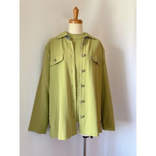 ロキエ(Lochie)のused レトロ 黄緑 トップス シャツセット古着 ヴィンテージ vintage(アンサンブル)