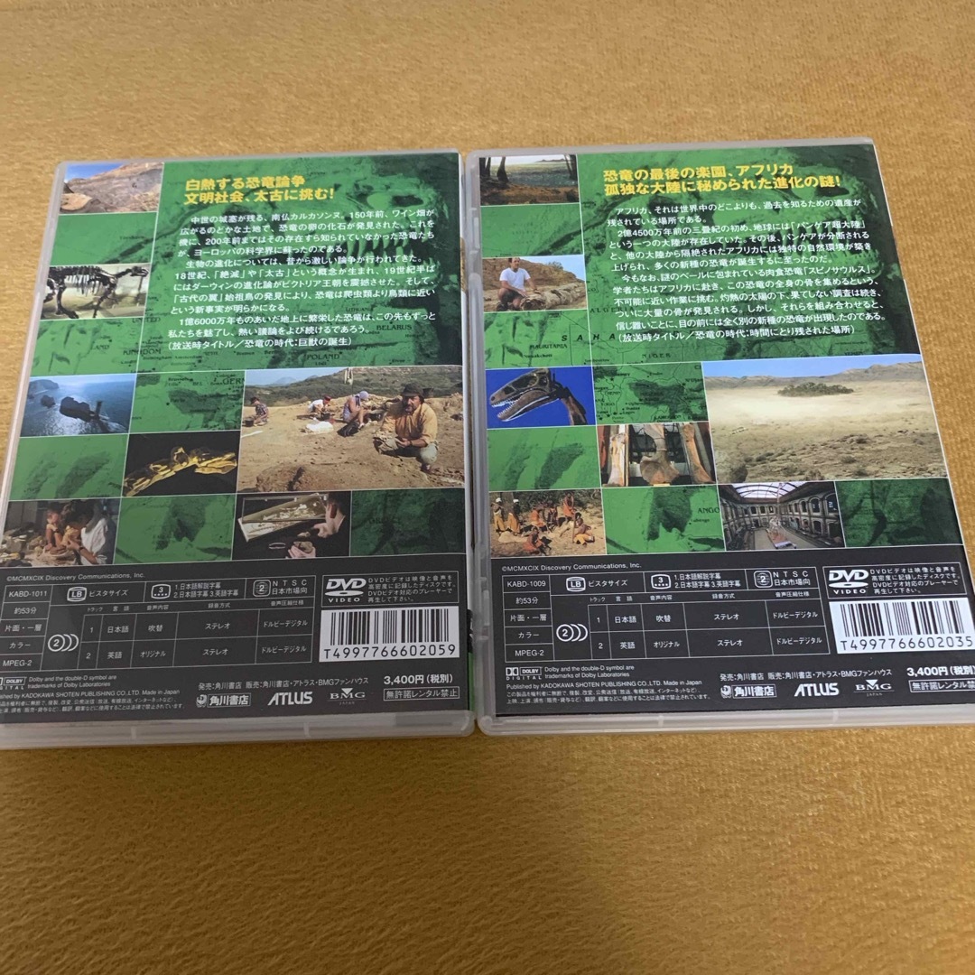 2枚セット　ディスカバリーチャンネル　恐竜の大陸　ヨーロッパ　アフリカ DVD エンタメ/ホビーのDVD/ブルーレイ(趣味/実用)の商品写真