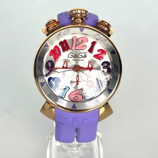 ガガミラノ(GaGa MILANO)のガガミラノ　MM48　マニュアーレ48　クォーツ　クロノグラフ　シルバー(腕時計(アナログ))