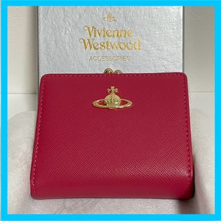 ヴィヴィアンウエストウッド(Vivienne Westwood)の【現品限り】新品未使用 Vivienne Westwood 二つ折り財布 ピーチ(財布)