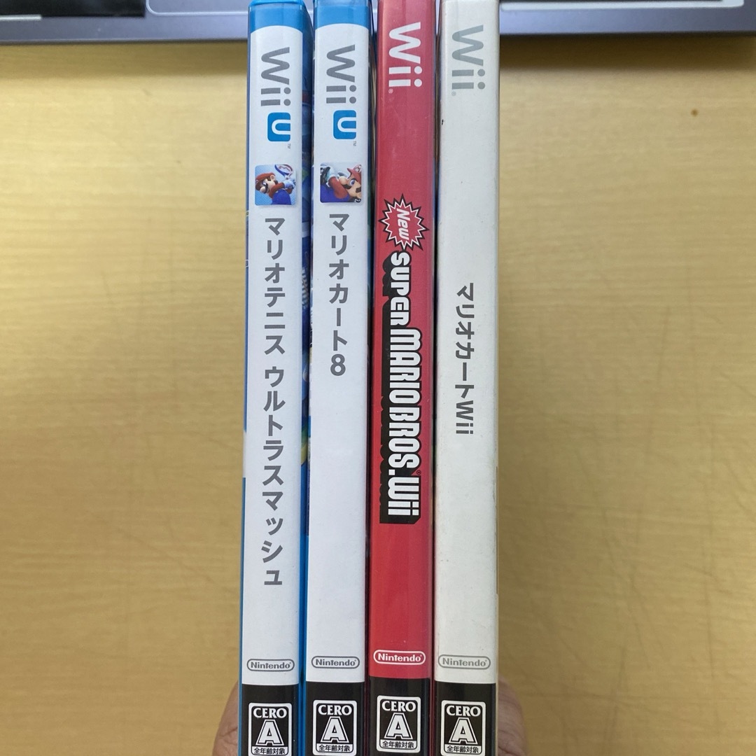 任天堂(ニンテンドウ)のWii WiiU マリオ4本セット　マリオカート　マリオテニス　スーマリ エンタメ/ホビーのフィギュア(アニメ/ゲーム)の商品写真