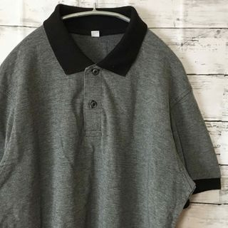 ユニクロ(UNIQLO)の【希少】ユニクロ UNIQLO ポロシャツ L グレー 半袖 ヴィンテージ(ポロシャツ)