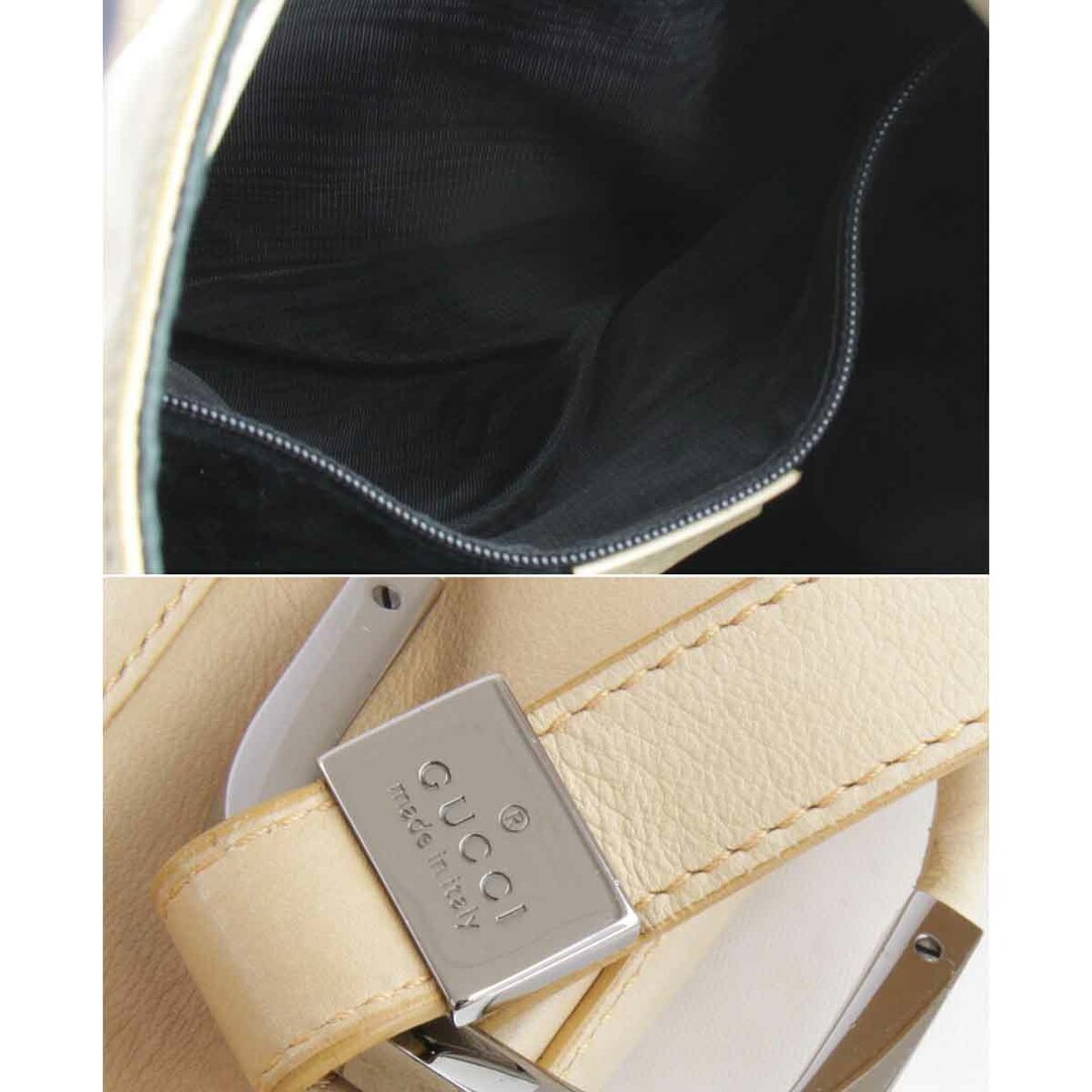 Gucci(グッチ)の『USED』 GUCCI グッチ 0013748 001998 ショルダーバッグ レザー ベージュ【中古】 レディースのバッグ(ショルダーバッグ)の商品写真