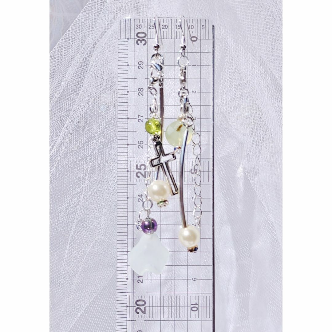 デコレーションピアス　組み替え式ピアス（cinque）　アコヤ真珠　プレナイト レディースのアクセサリー(ピアス)の商品写真