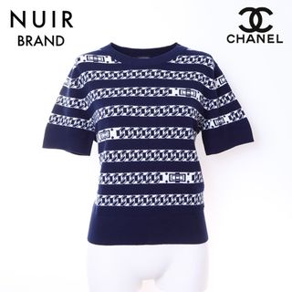 CHANEL - シャネル CHANEL ボーダー 半袖 ニット カシミヤ