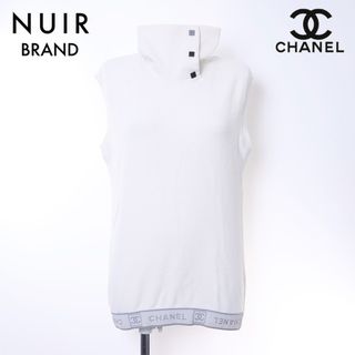 シャネル(CHANEL)のシャネル CHANEL ノースリーブ タートルネック タンクトップ ナイロン(カットソー(長袖/七分))