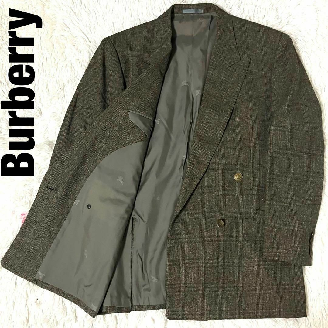 BURBERRY(バーバリー)のバーバリー　テーラードジャケット　カーキ　金ボタン　ダブル　ウール メンズのジャケット/アウター(テーラードジャケット)の商品写真