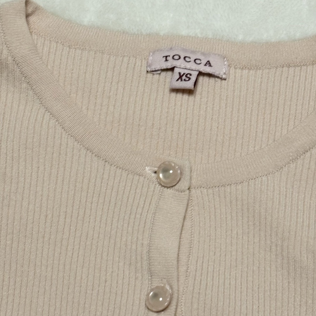 TOCCA(トッカ)のTOCCA カーディガン 訳あり ピンク リブ フリル レディースのトップス(カーディガン)の商品写真