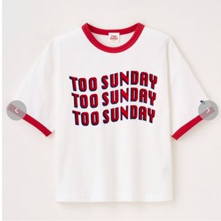 シマムラ(しまむら)の【新品未使用】しまむら ＊ TOO SUNDAY プリントT ホワイト(Tシャツ/カットソー)