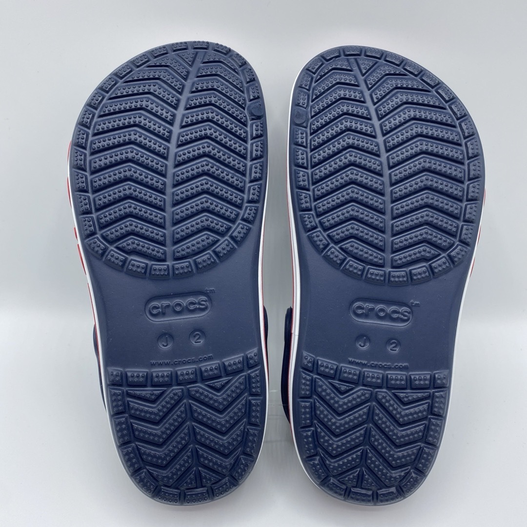 crocs(クロックス)の新品 タグ付●クロックス CROCS バヤバンド ネイビー 20cm キッズ/ベビー/マタニティのキッズ靴/シューズ(15cm~)(サンダル)の商品写真