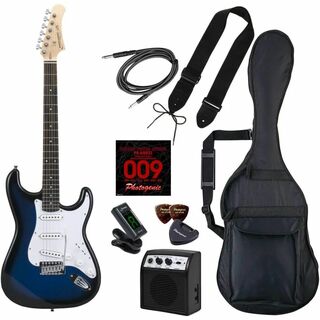 PhotoGenic エレキギター STタイプ ST-180/BLSブルーサンバ(エレキギター)