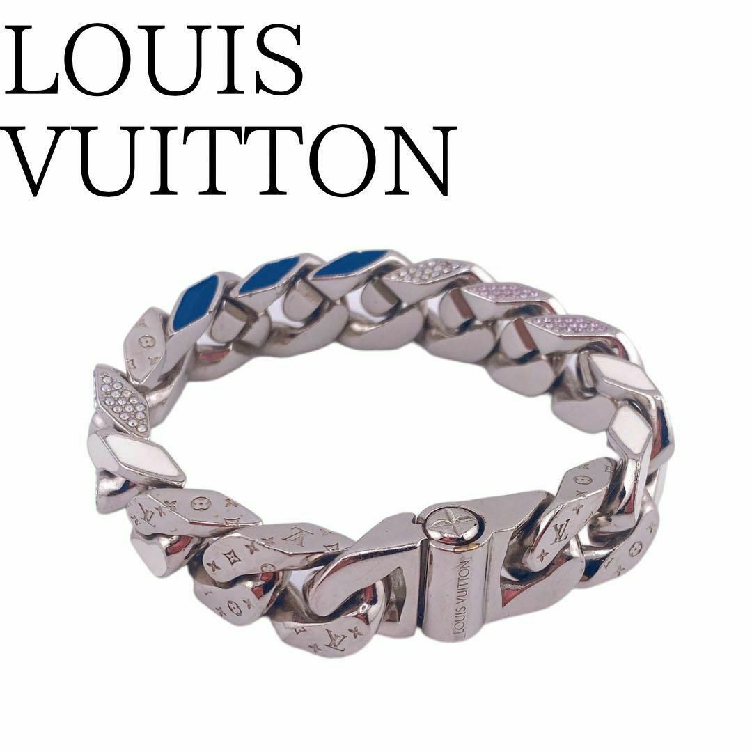 LOUIS VUITTON(ルイヴィトン)のルイヴィトン MP2449 チェーンリンクス パッチーズ ブレスレット シルバー メンズのアクセサリー(ブレスレット)の商品写真