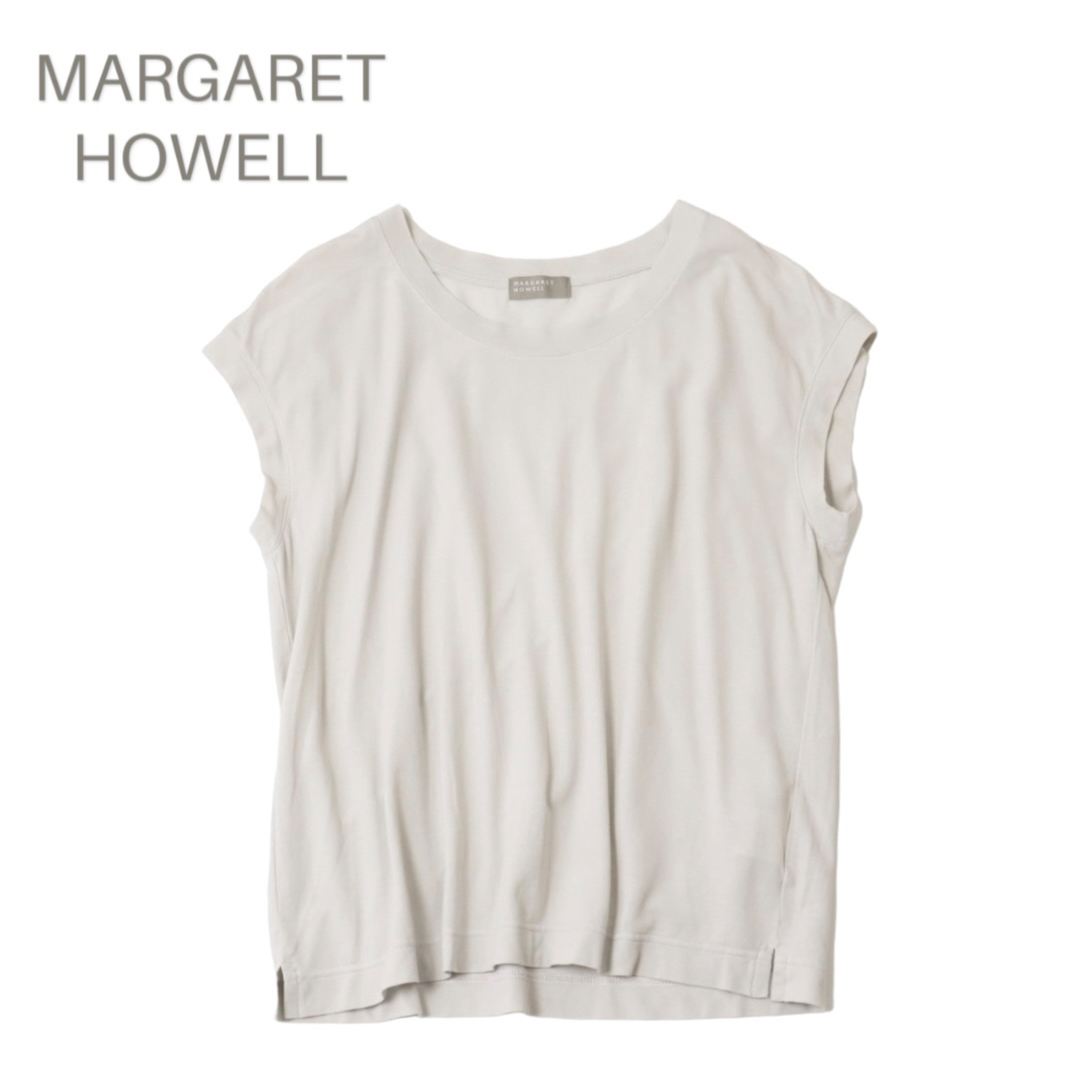 MARGARET HOWELL(マーガレットハウエル)のMARGARET HOWELL コットン フレンチスリーブ カットソー レディースのトップス(カットソー(半袖/袖なし))の商品写真