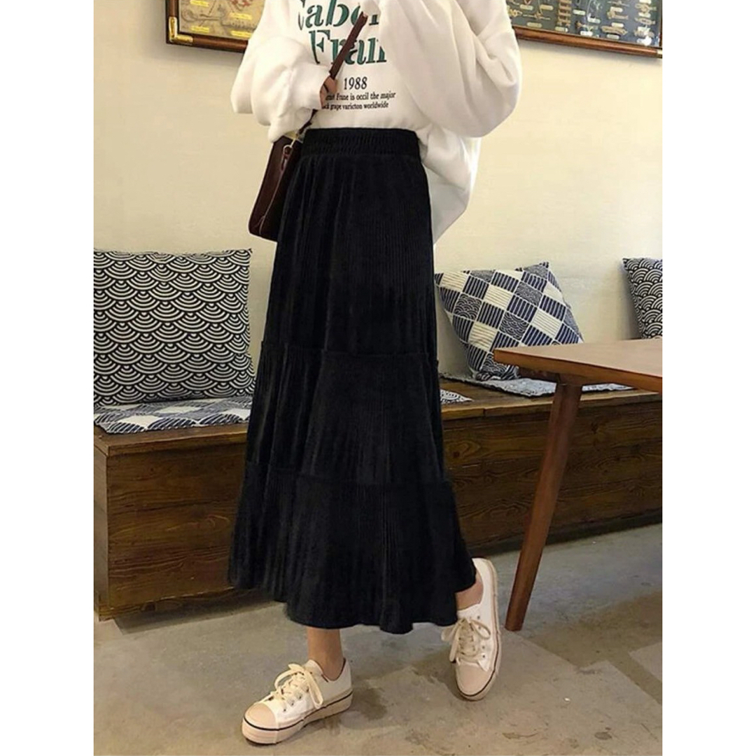 Honeyspot ソリッド ティアードスカート ロングスカート ウエストゴム レディースのスカート(ロングスカート)の商品写真