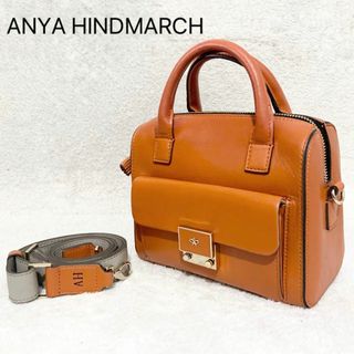 アニヤハインドマーチ(ANYA HINDMARCH)のアニヤハインドマーチ カーカーバレルミニ オレンジブラウン 2way(ショルダーバッグ)