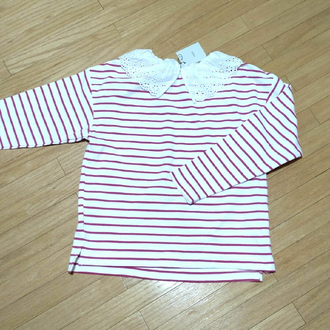 キムラタン(キムラタン)の新品キムラタンnous140ボーダーカットソー　長袖 キッズ/ベビー/マタニティのキッズ服女の子用(90cm~)(Tシャツ/カットソー)の商品写真