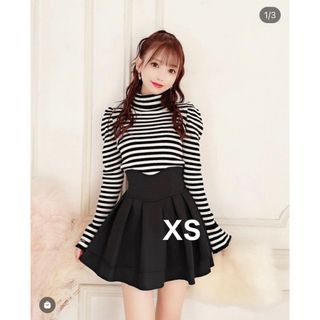 ミシェルマカロン 美脚になれるスカート ブラック XSサイズ(ミニスカート)