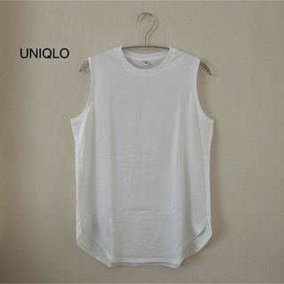 UNIQLO - UNIQLO ユニクロ タンクトップ 白Tシャツ 夏 カジュアル シンプル