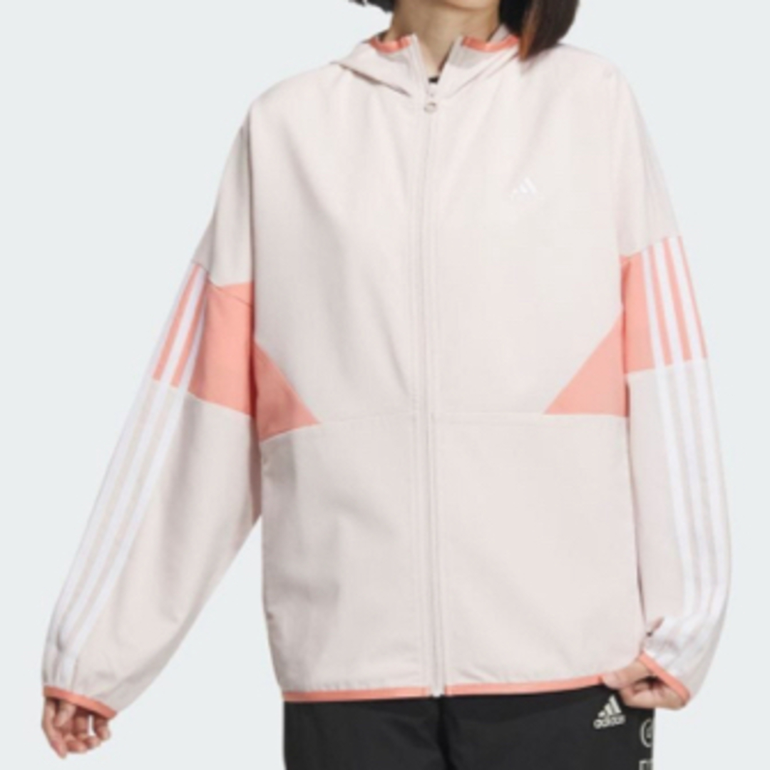 adidas(アディダス)のadidas レディース　ルーズフィットフード付きクロスジャケット スポーツ/アウトドアのスポーツ/アウトドア その他(その他)の商品写真