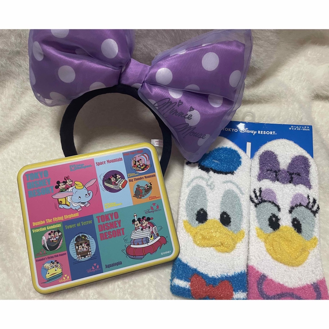 Disney(ディズニー)の【美品】Disney ディズニー　3点セット エンタメ/ホビーのおもちゃ/ぬいぐるみ(キャラクターグッズ)の商品写真