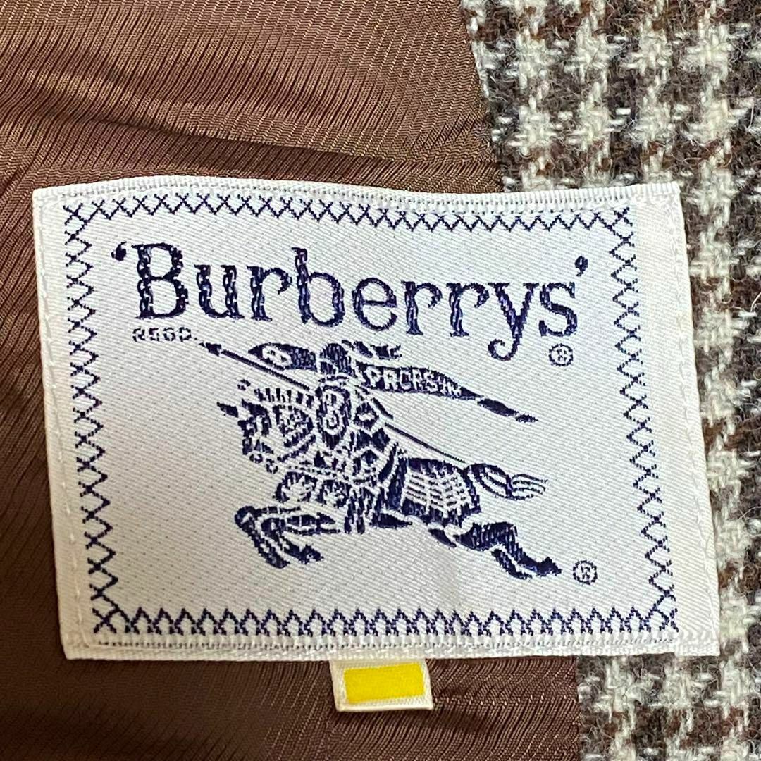 BURBERRY(バーバリー)のバーバリー　テーラードジャケット　茶色系　7AB2（S相当）　千鳥格子柄 レディースのジャケット/アウター(テーラードジャケット)の商品写真