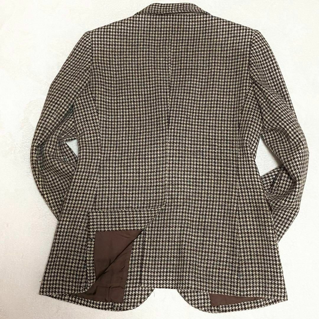 BURBERRY(バーバリー)のバーバリー　テーラードジャケット　茶色系　7AB2（S相当）　千鳥格子柄 レディースのジャケット/アウター(テーラードジャケット)の商品写真