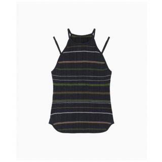 mame - mame Random Ribbed Plaid Knitted Top 