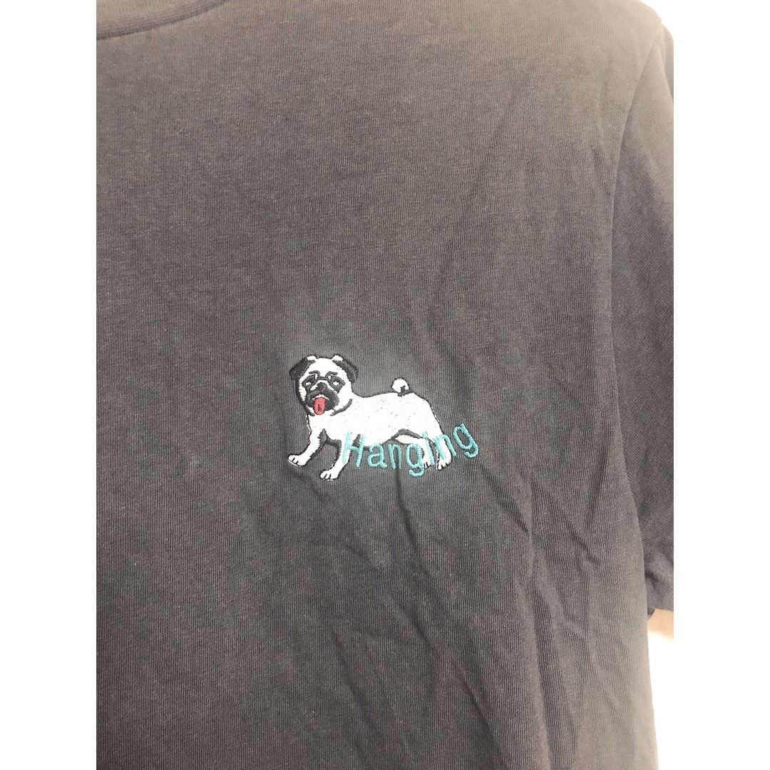 WEGO(ウィゴー)のwego DOG刺繍Tシャツ スミクロ パグ 犬 メンズのトップス(Tシャツ/カットソー(半袖/袖なし))の商品写真