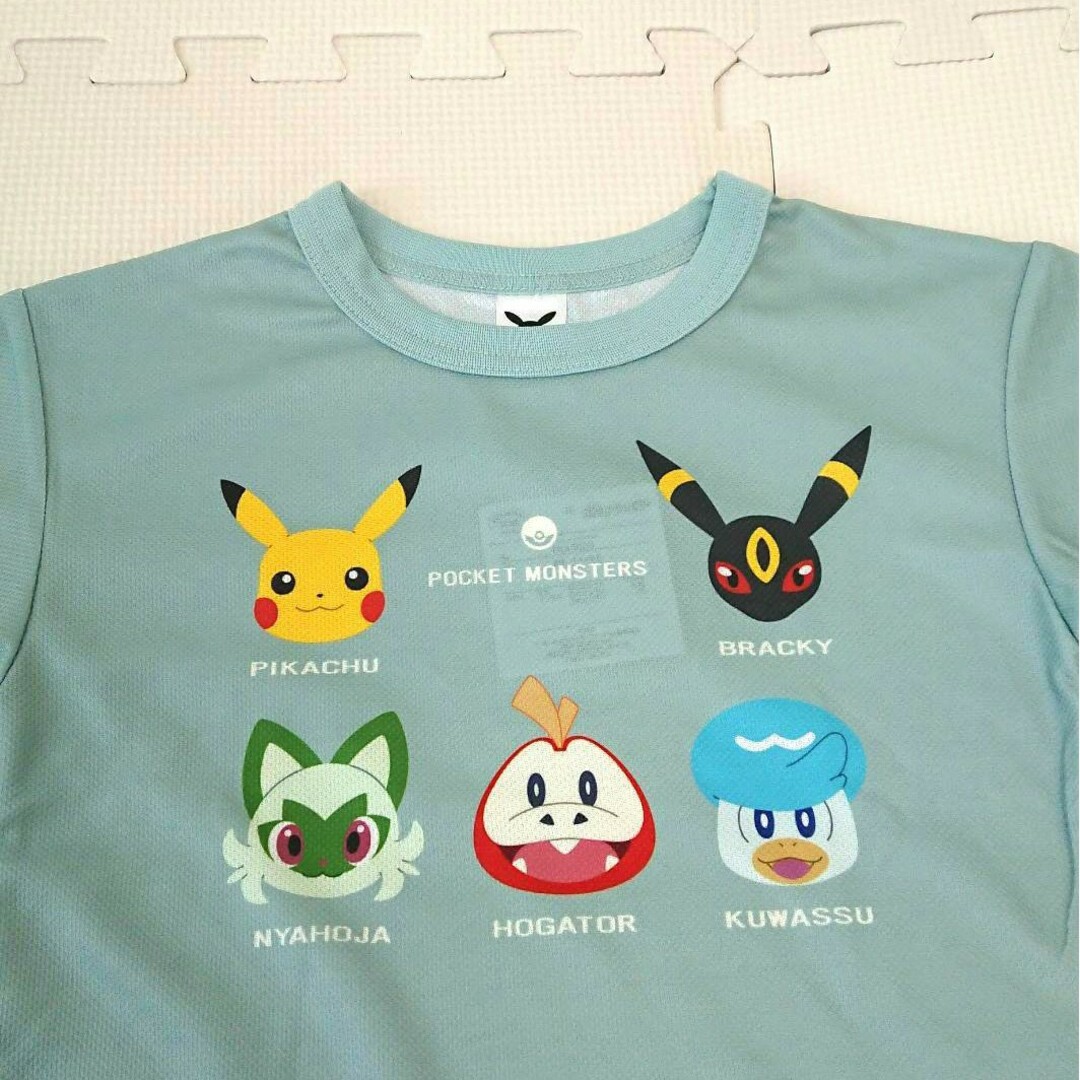 ポケモン(ポケモン)の【新品】110 ポケモン 半袖Tシャツ ブラッキー クワッス ホゲータ ニャオハ キッズ/ベビー/マタニティのキッズ服女の子用(90cm~)(Tシャツ/カットソー)の商品写真