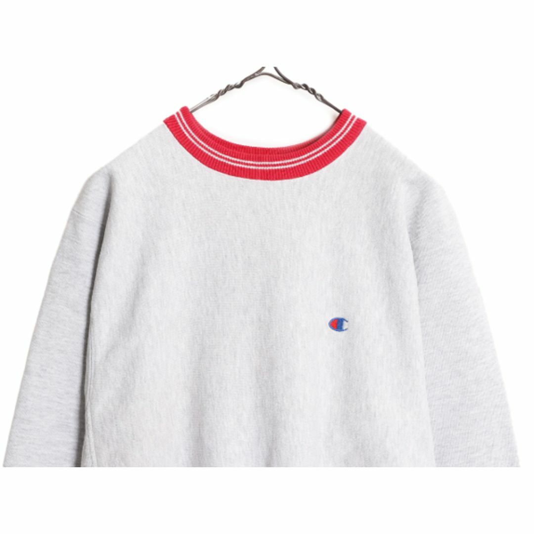 Champion(チャンピオン)の90s USA製 チャンピオン リバースウィーブ スウェット メンズ L / 90年代 オールド Champion トレーナー 裏起毛 ワンポイント リブライン メンズのトップス(スウェット)の商品写真