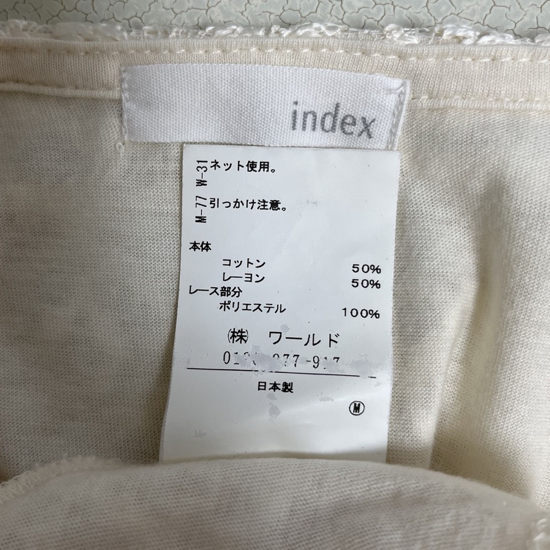 INDEX(インデックス)のレースカットソー レディースのトップス(カットソー(半袖/袖なし))の商品写真