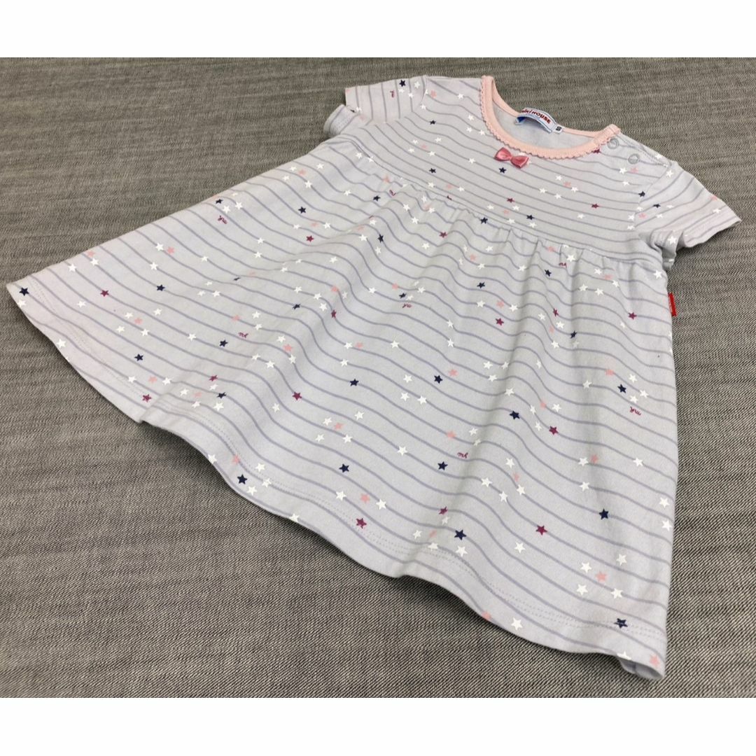 mikihouse(ミキハウス)の【ミキハウス　original　80cm】半袖ワンピース　#30421 キッズ/ベビー/マタニティのベビー服(~85cm)(ワンピース)の商品写真