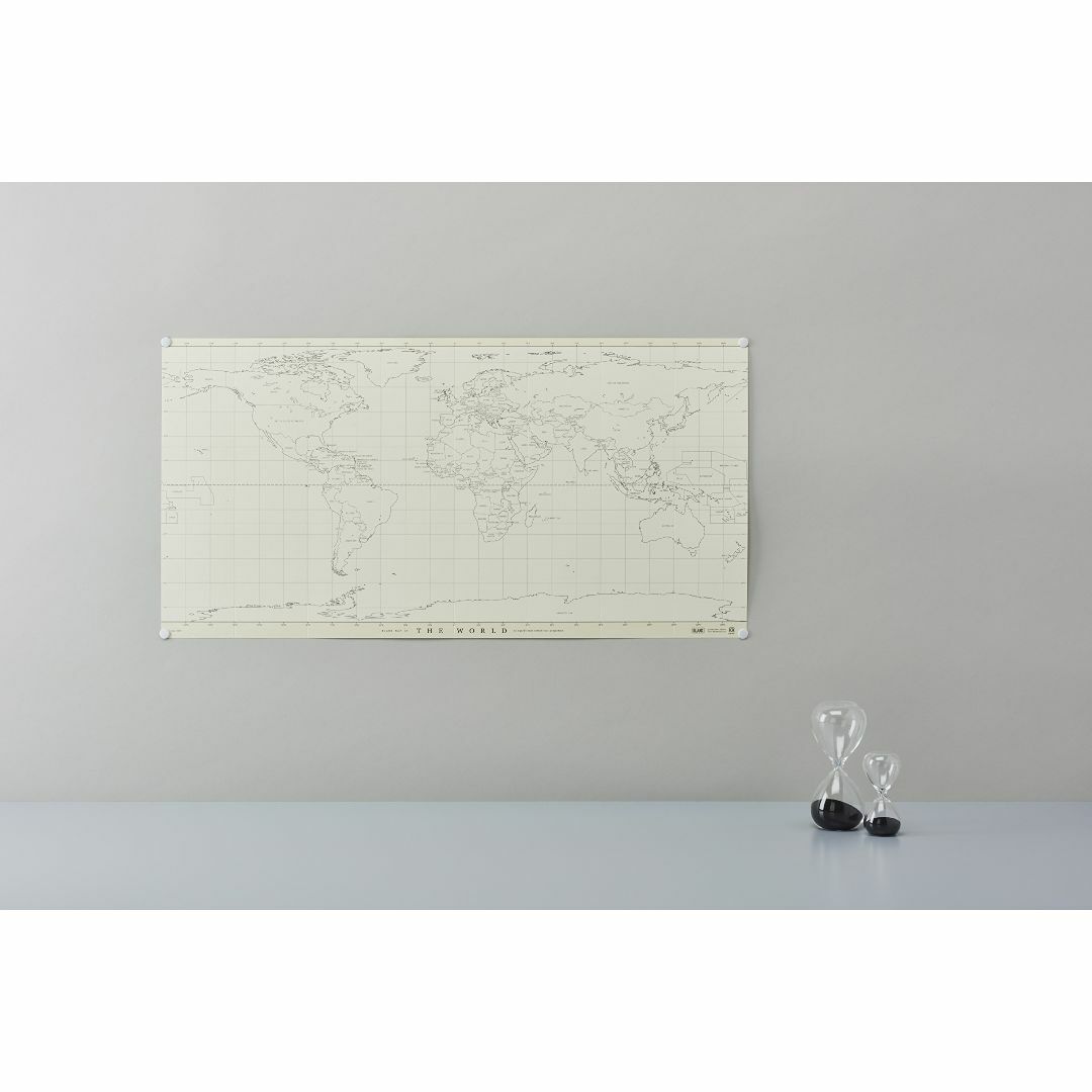 【スタイル:ホワイト】マルモ印刷 ジオグラフィア 世界地図 自立式 ブランク M その他のその他(その他)の商品写真
