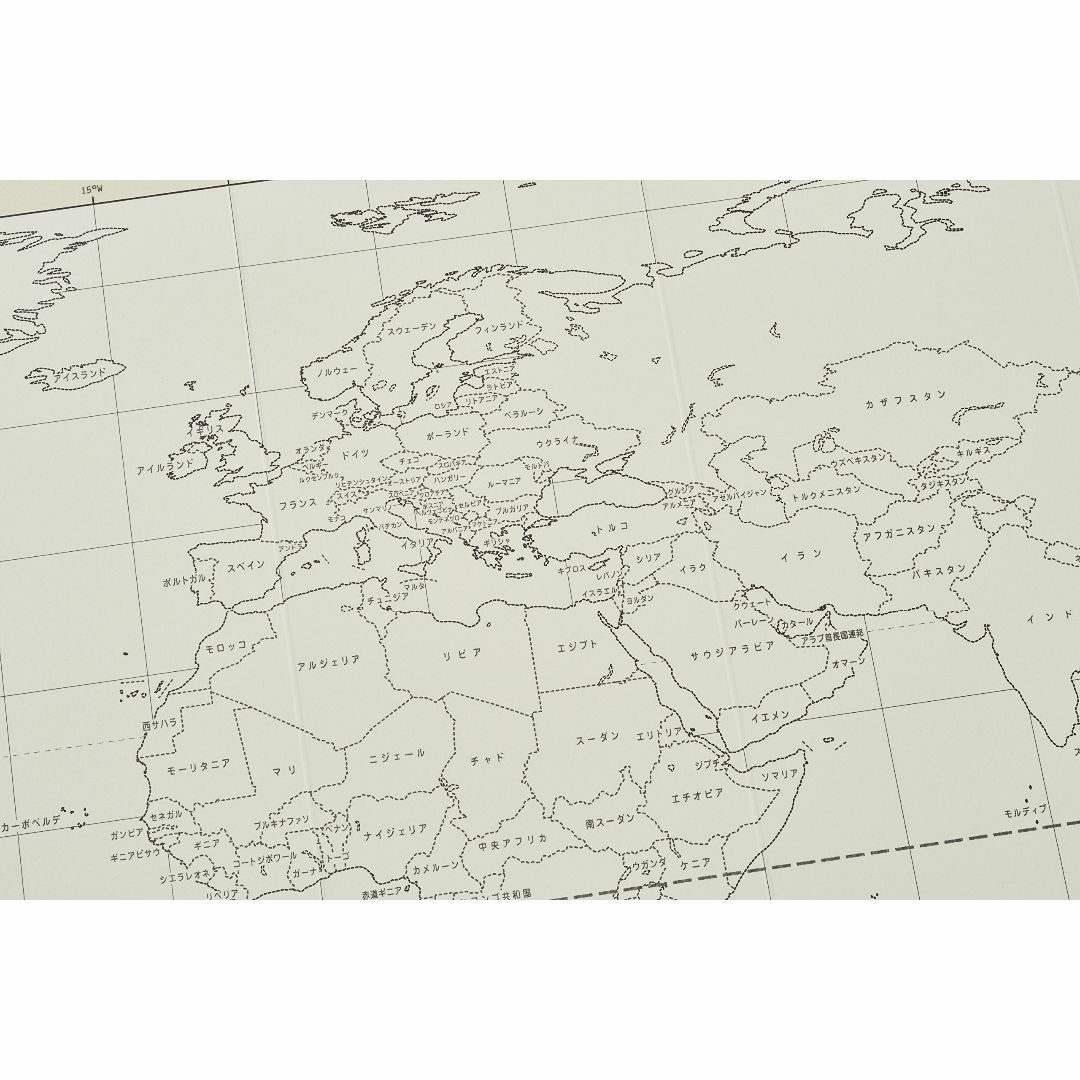 【スタイル:ホワイト】マルモ印刷 ジオグラフィア 世界地図 自立式 ブランク M その他のその他(その他)の商品写真