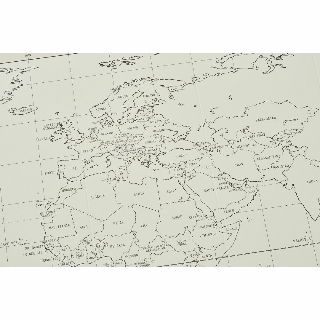 【スタイル:ホワイト】マルモ印刷 ジオグラフィア 世界地図 自立式 ブランク M その他のその他(その他)の商品写真